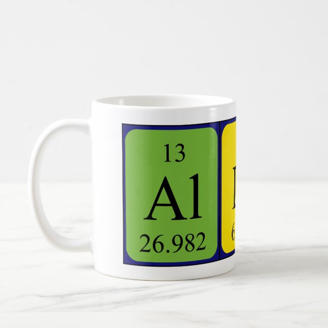 Alline periodic table name mug (Left)