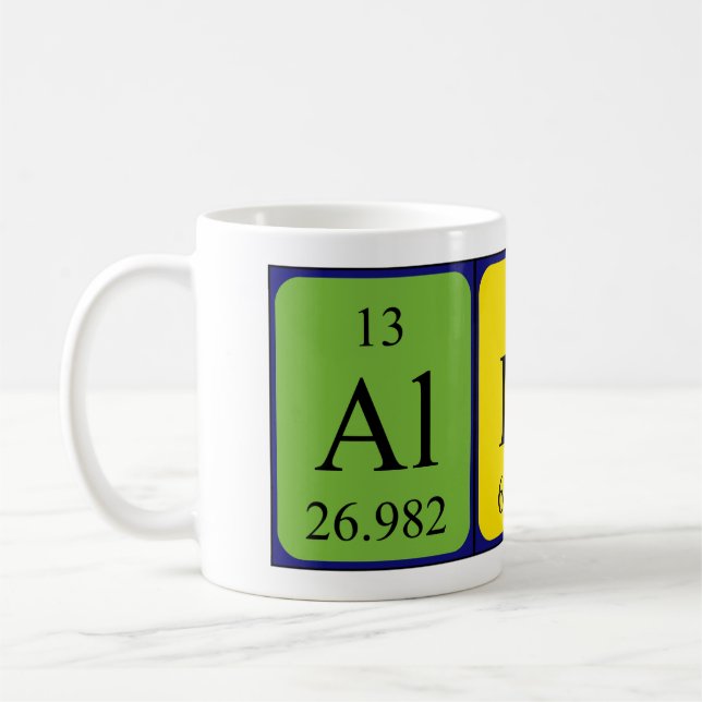 Allira periodic table name mug (Left)