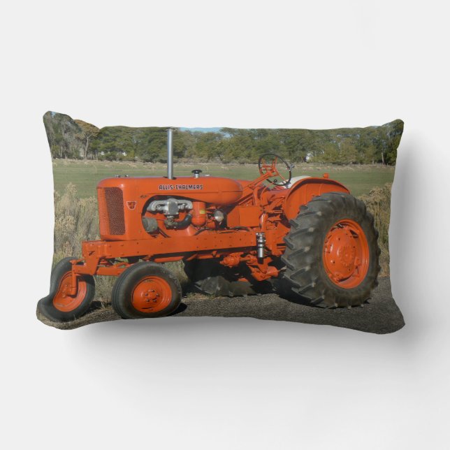 Allis Chalmers Tractor Summer Lumbar Pillow (Front)