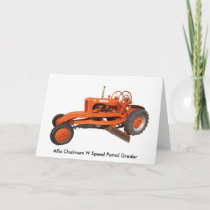 Allis Chalmers W Speed Patrol Grader Greeting Card