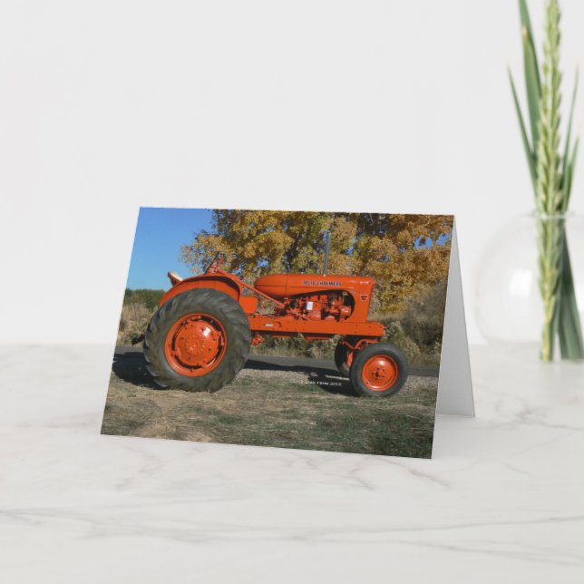 Allis Chalmers WD45 1955 Tractor Greeting Cards (Front)