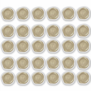 Allison1 Yellow Gold Faux Wax Seals Sticker