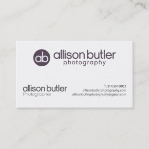 Allison Butler Photography Business Card