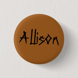 Allison from orphan black distressed font 3 cm round badge