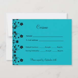 Allison Rachel Flowers & Pearls RSVP Card