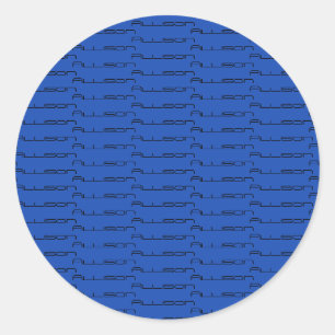 Allison repeat pattern geometric font classic round sticker