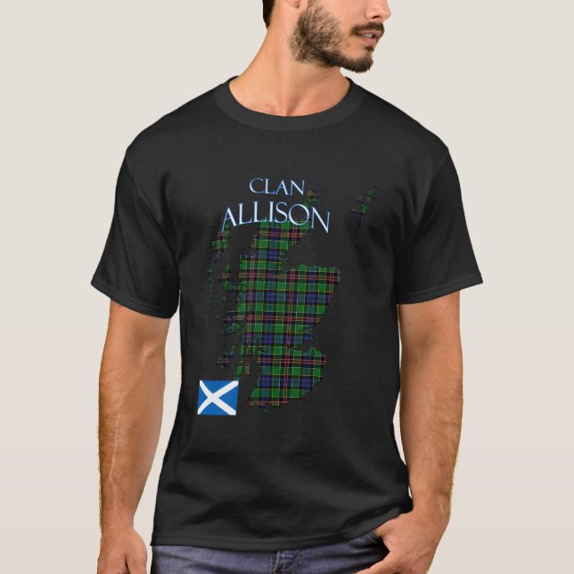 Allison Scottish Clan Tartan Scotland T-Shirt (Front)