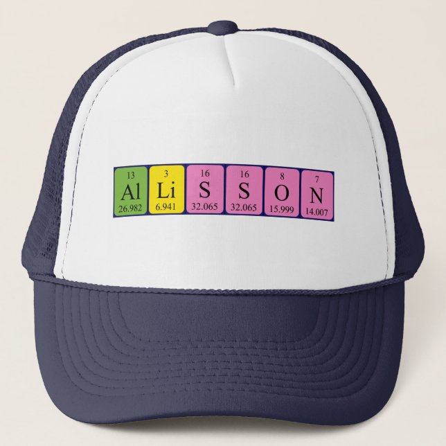 Allisson periodic table name hat (Front)