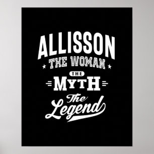 Allisson Personalised Name Birthday Gift Poster