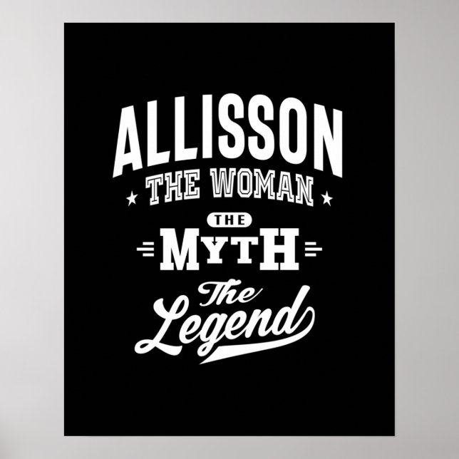 Allisson Personalised Name Birthday Gift Poster (Front)