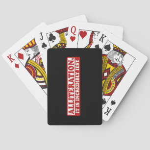 Alliteration funny creative writing playing cards