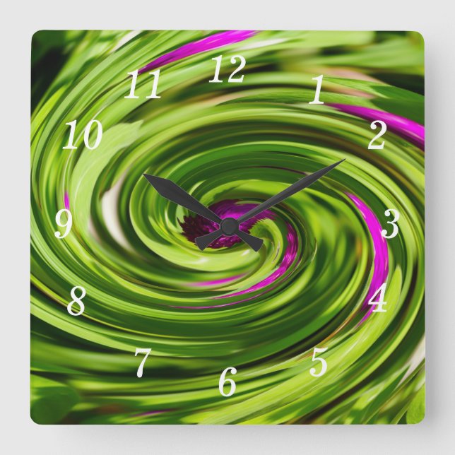 Allium Abstract Wall Clock (Front)