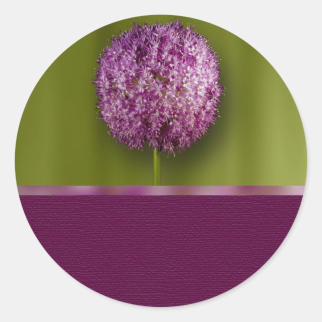 Allium Flower Event And Wedding Seal Sticker (Front)