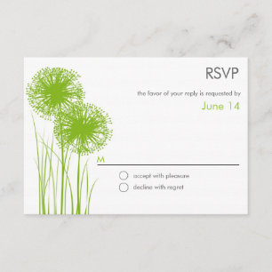 Allium in Grass Reply Card RSVP