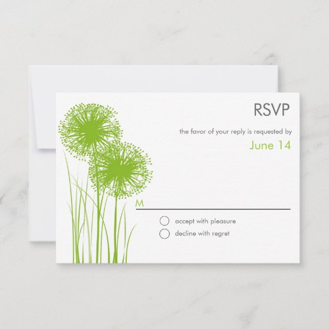 Allium in Grass Reply Card RSVP (Front)