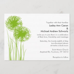 Allium in the Grass Wedding Invitation