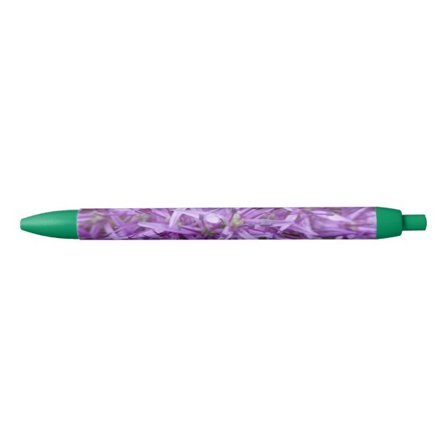 Allium Purple Flowers Green Trim Pen (Front)