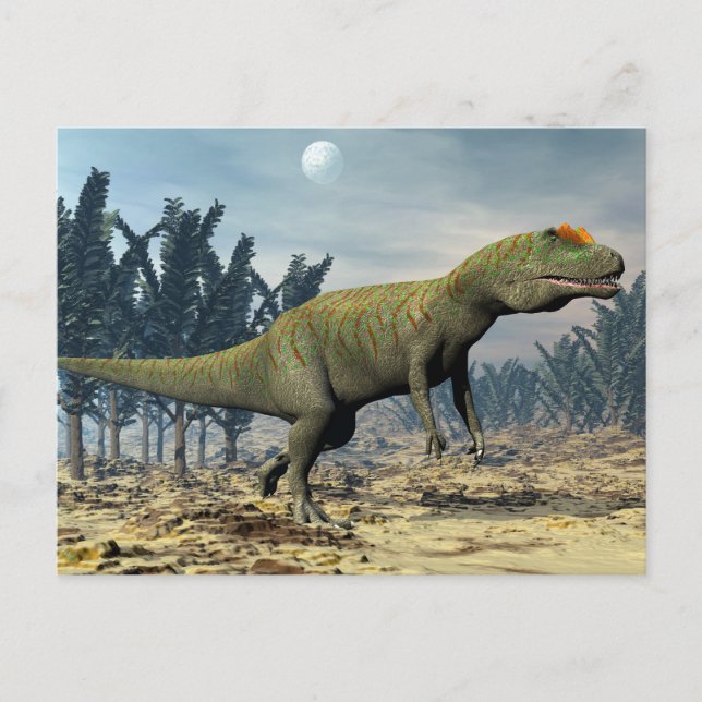 Allosaurus dinosaur - 3D render Postcard (Front)