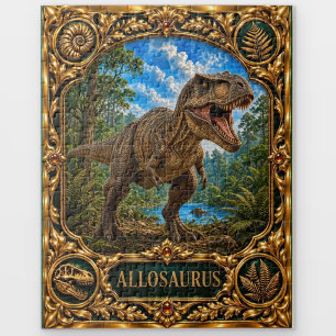 Allosaurus Dinosaur, Jewelled Heirloom Art Jigsaw Puzzle