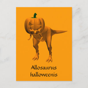Allosaurus halloweenis postcard