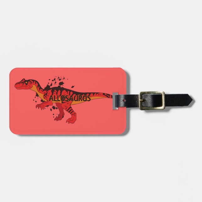 Allosaurus Luggage Tag (Front Horizontal)