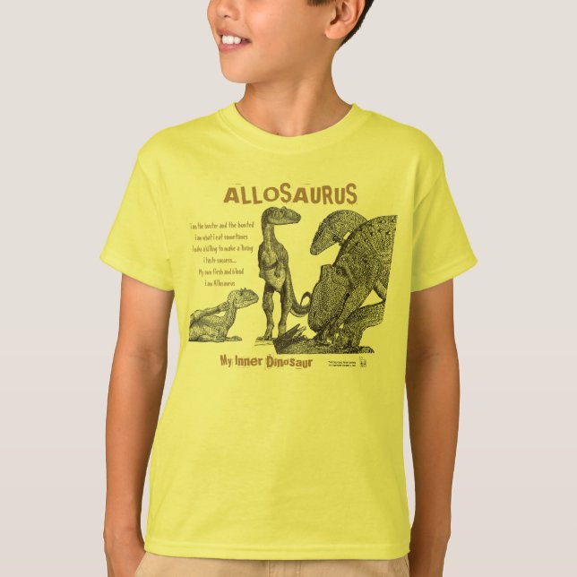Allosaurus My Inner Dinosaur Kids Shirt Greg Paul (Front)