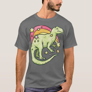 Allosaurus Rainbow Retro Dinosaur T-Shirt
