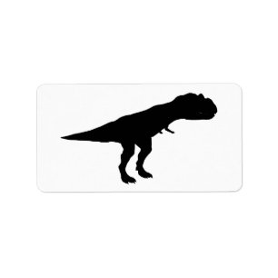 Allosaurus Silhouette Label