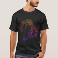 Allosaurus Skeleton Rainbow T-shirt