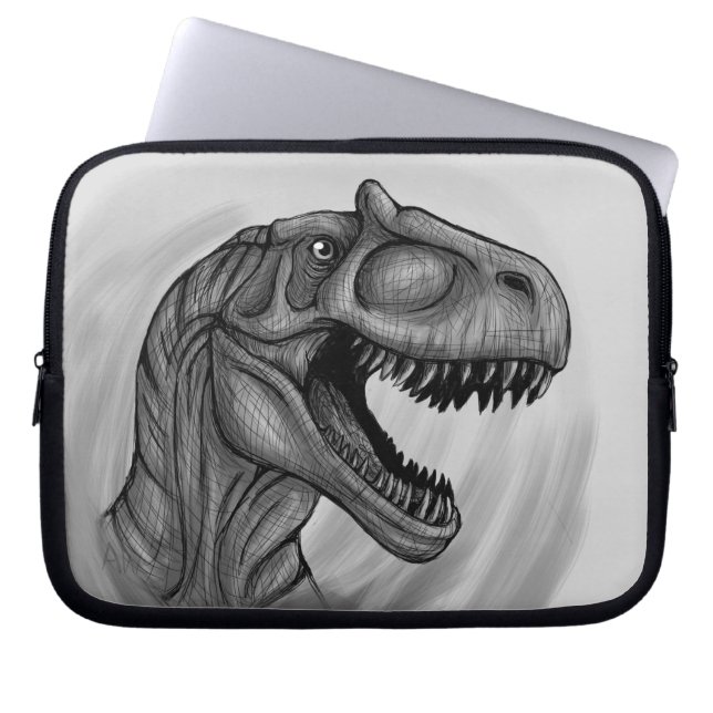 Allosaurus Sketch Laptop Sleeve (Front)