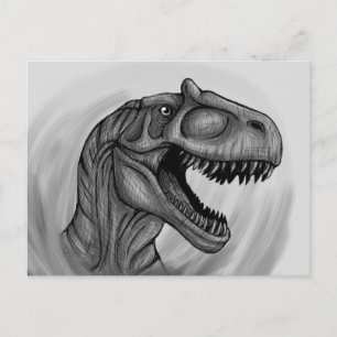Allosaurus Sketch Postcard