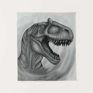 Allosaurus Sketch Tapestry