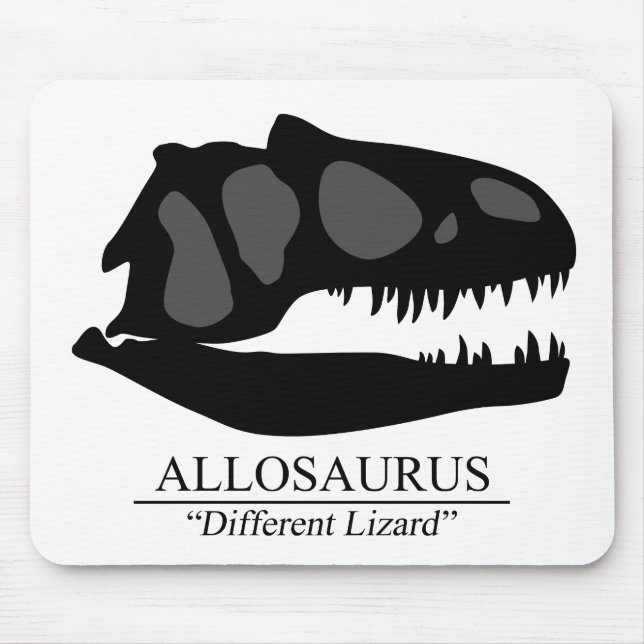 Allosaurus Skull Mouse Mat (Front)