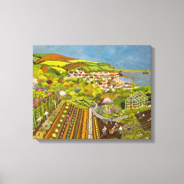 Allotment above Mousehole Canvas Print (Front)