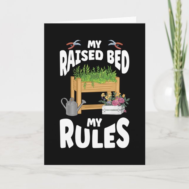 Allotment Garden My Raised Bed My Rules Balkony Card (Front)