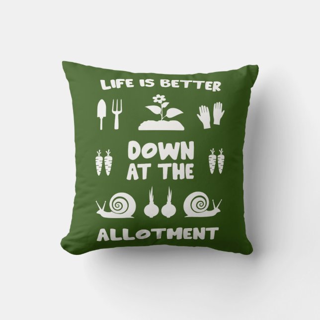 Allotment Gardening Cushion (Front)