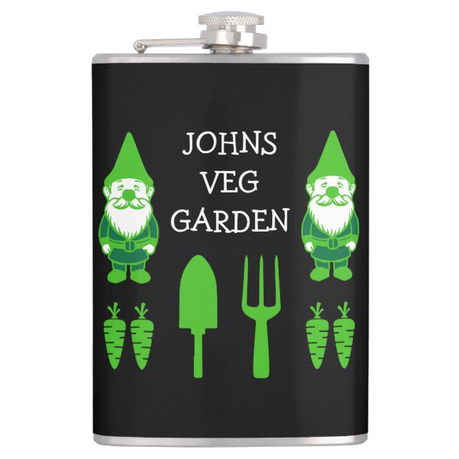 Allotment Gardening Hip Flask (Front)