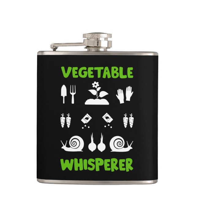 Allotment Gardening Hip Flask (Front)