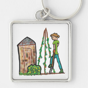 Allotment Gardening Key Ring