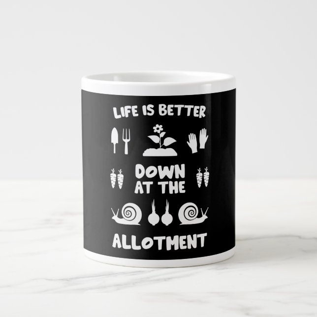 Allotment Gardening Large Coffee Mug (Front)
