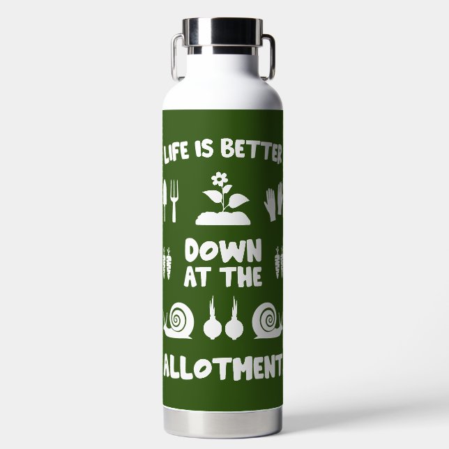 Allotment Gardening Water Bottle (Front)
