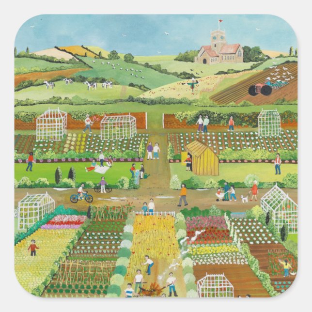 Allotments Square Sticker (Front)