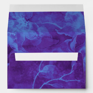Allover Blue and Purple Watercolor Flowers Envelopes
