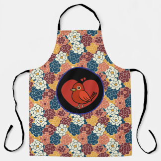 allover flower design apron