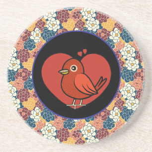 allover flower design coaster