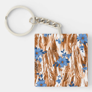 allover flowers key ring