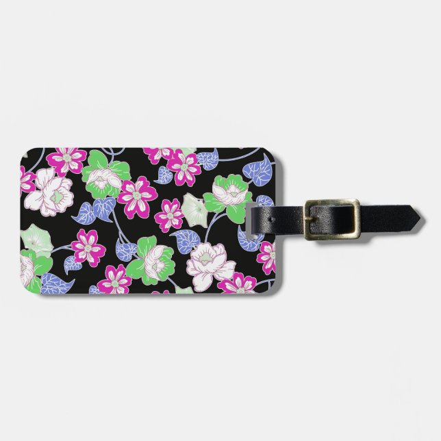 allover flowers luggage tag (Front Horizontal)