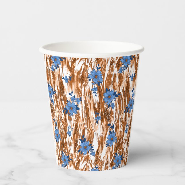 allover flowers paper cups (Front)