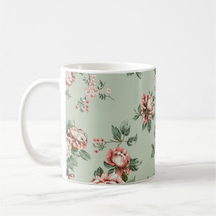 Allover multi motif flowers ornament Seamless patt Coffee Mug