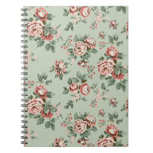 Allover multi motif flowers ornament Seamless patt Notebook